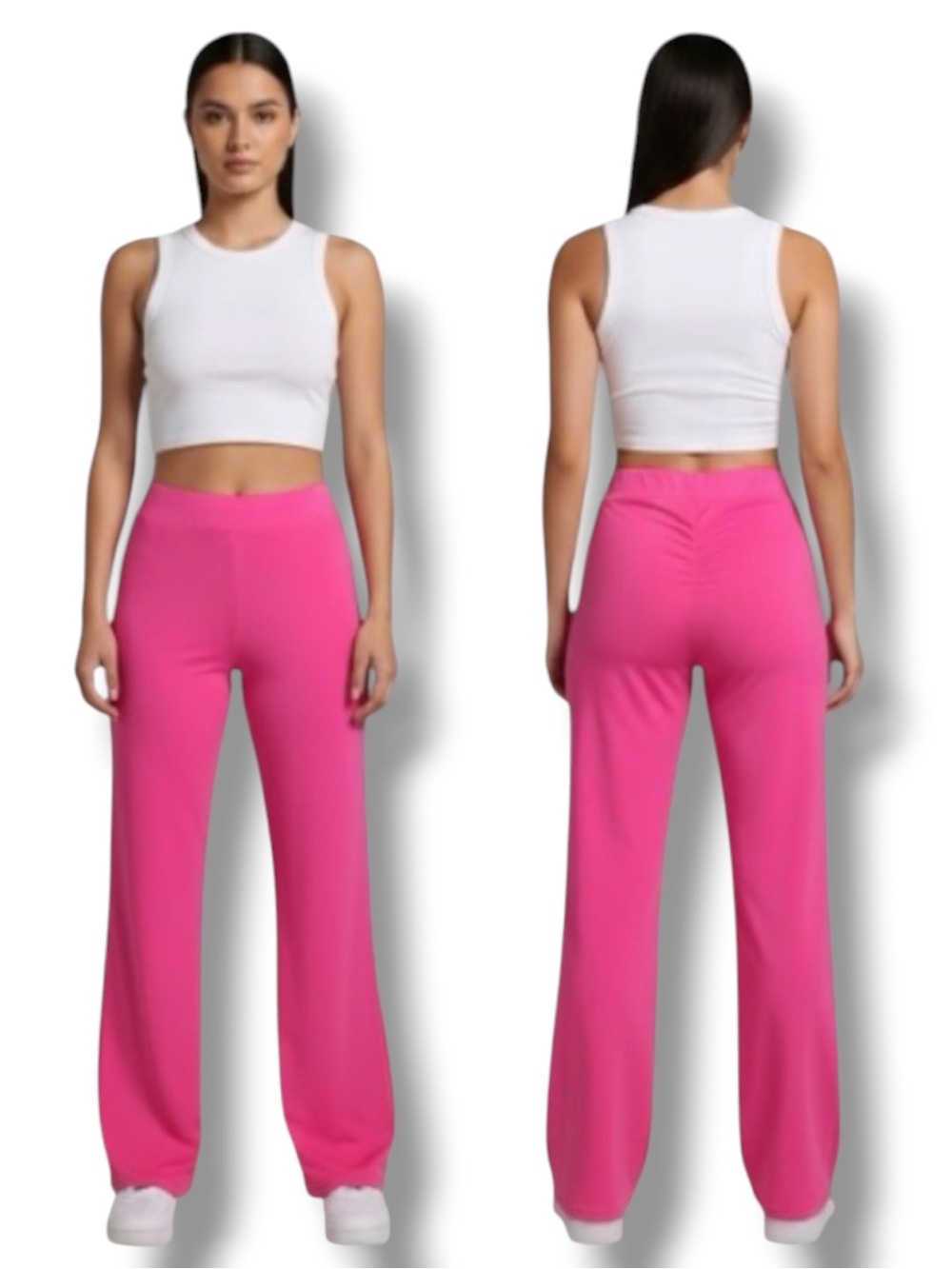 Pants Pink Scrunch Butt Flare Leg Yoga Barbiecore Athleisure Activewear Size M 🍭